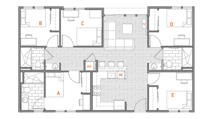 example floor plan layout at nolan apartments